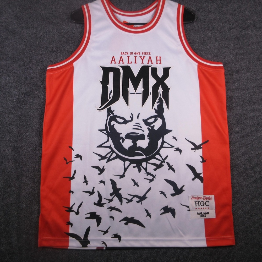 Headgear Classics Jersey Mens Large White Aaliyah DMX Baby Girl Basketball
